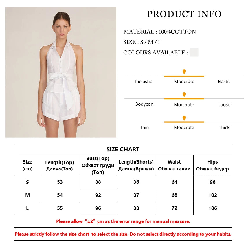 Shorts Sets - Fashion Women Nightwear Suit Turn-Down Collar Sleepwear Backless Sleeveless Pajamas Lace Up Pijama Shorts Pyjamas Set