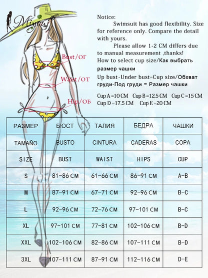 Swimwear - Triangle Swimsuit Sexy Bikinis Set Print Bikinis Swimwear Women 2024 Low Waist Summer Bathing Suit Beachwear