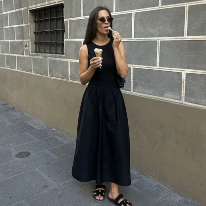 Maxi Dresses - Dresses Summer Women's 2024 New Chic Slim Simple Elegant Holiday Dress Street Women's Comfortable Youth Dress