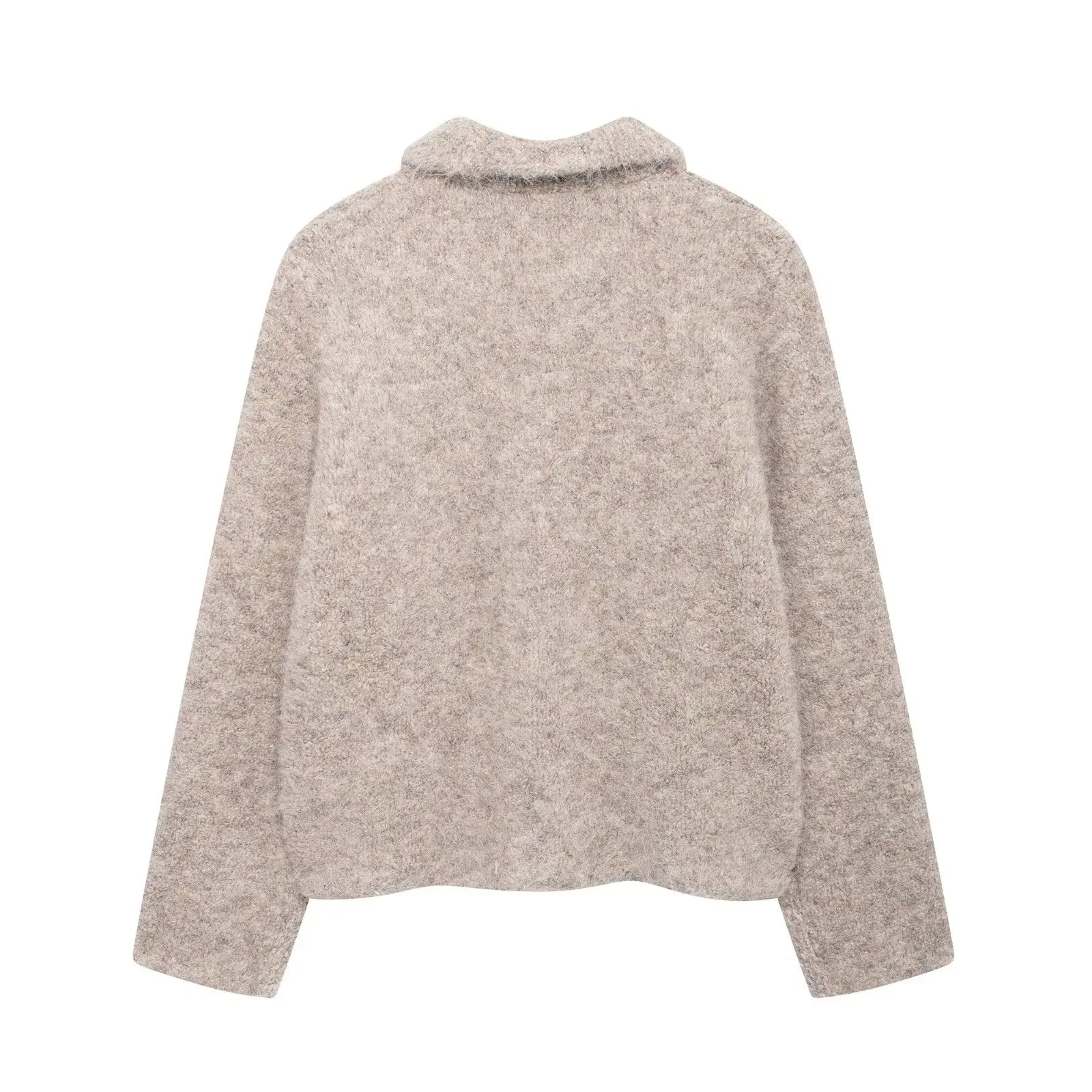 Cardigans - Women Autumn Flowers Shape Single Breasted Lapel Long Sleeve Knitted Top Fashion Female Chic Casual Slim Sweater Cardigan