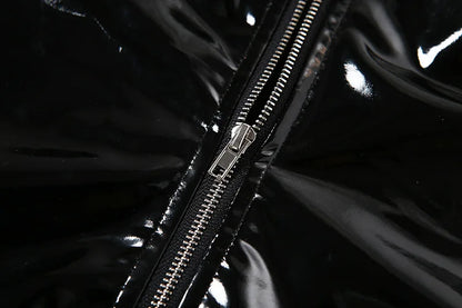Bodysuits - Gothic PU Leather Bodysuit Strapless Bodysuit Club Backless Sexy Body Femme