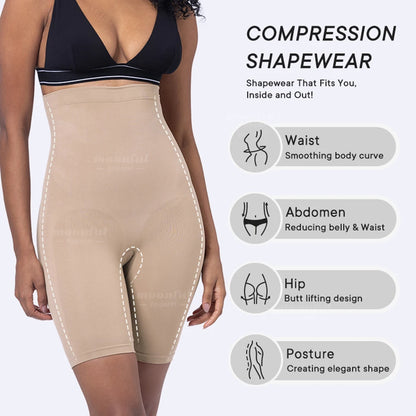 Shapers - Seamless Slimming Panties Abdomen Waist Trainer Body Shaper Woman High Waist Sheath Flat Belly Control Shapewear Invisible Pants