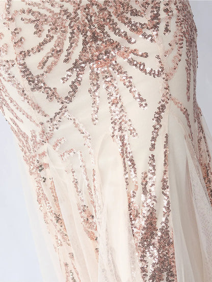 Sequin Dresses - Sexy backless maxi sequin summer dress women 2024 elegant luxury mesh wedding party dress long sleeve evening dresses vestidos