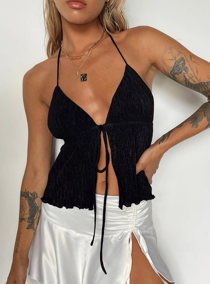 Tie Tops - Women Sexy Halter Tie-up Vest Tops Casual Street Solid Color Sleeveless Backless Open Front Tie-up Split Camisoles
