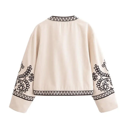 Jackets - Autumn New Jackets Women's 2024 New Chic Embroidery Elegant Young Women's Jacket Coat Fashion Street Joker Holiday Jacket