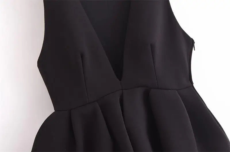 Peplum Tops - Elegant Women's Tops Tank Autumn 2024 Chic V-neck Party Tank Tops Women's Street Fashion Youth Joker Tops