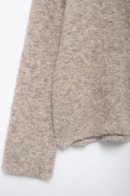 Cardigans - Women Autumn Flowers Shape Single Breasted Lapel Long Sleeve Knitted Top Fashion Female Chic Casual Slim Sweater Cardigan