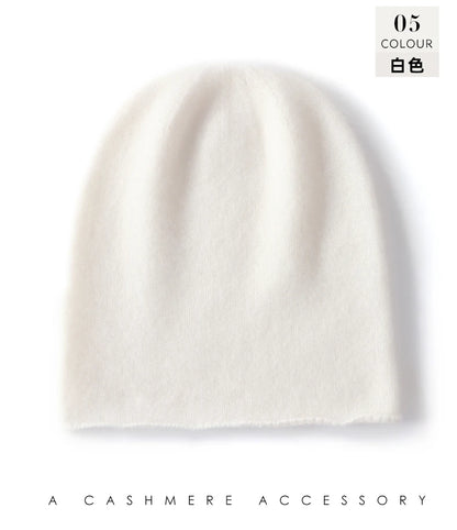 Hats - Unisex 100 Cashmere Hats Outdoor Casual Keep Warm Solid Color Cashmere Knitted Beanie Hat Women /Men Hedging Caps