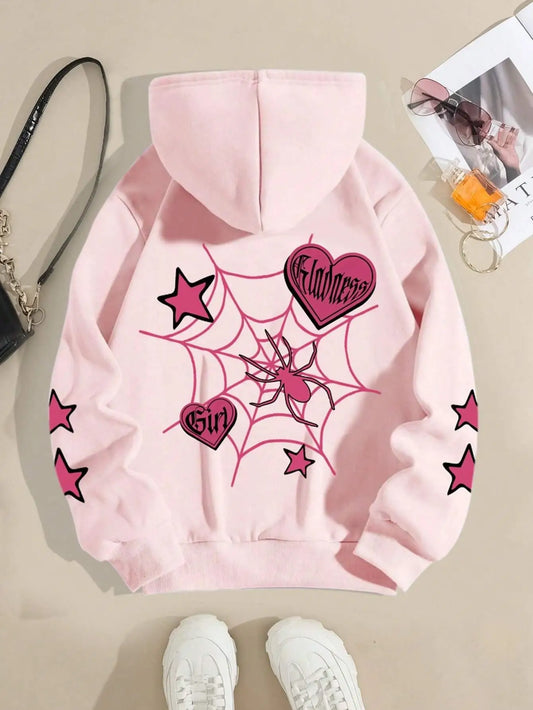 Fleece Hoodies - Hoodies Street Sporty Women Sweatshirts Comfortable Crewneck Pullover Loose Fleece Female Tops Clothes