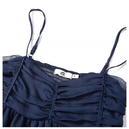 Camis - Mesh Camis Summer Off Shoulder Irregular Casual Hot Girls Camisoles Summer Solid Ruffles Sexy Vests Trendy Female Clothes Tops