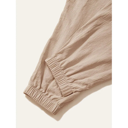 Harem Pants for Men Cotton Linen Drop Crotch Cozy Streetwear Loose Fit Breathable Lightweight Long Pants Male Joggers