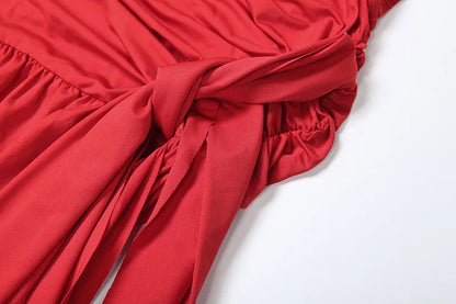Plunging Dresses - Halter Deep V Neck Sexy Maxi Dress For Women Gown Fashion Solid Sleeveless Backless Draped Ruched Bodycon Long Dress
