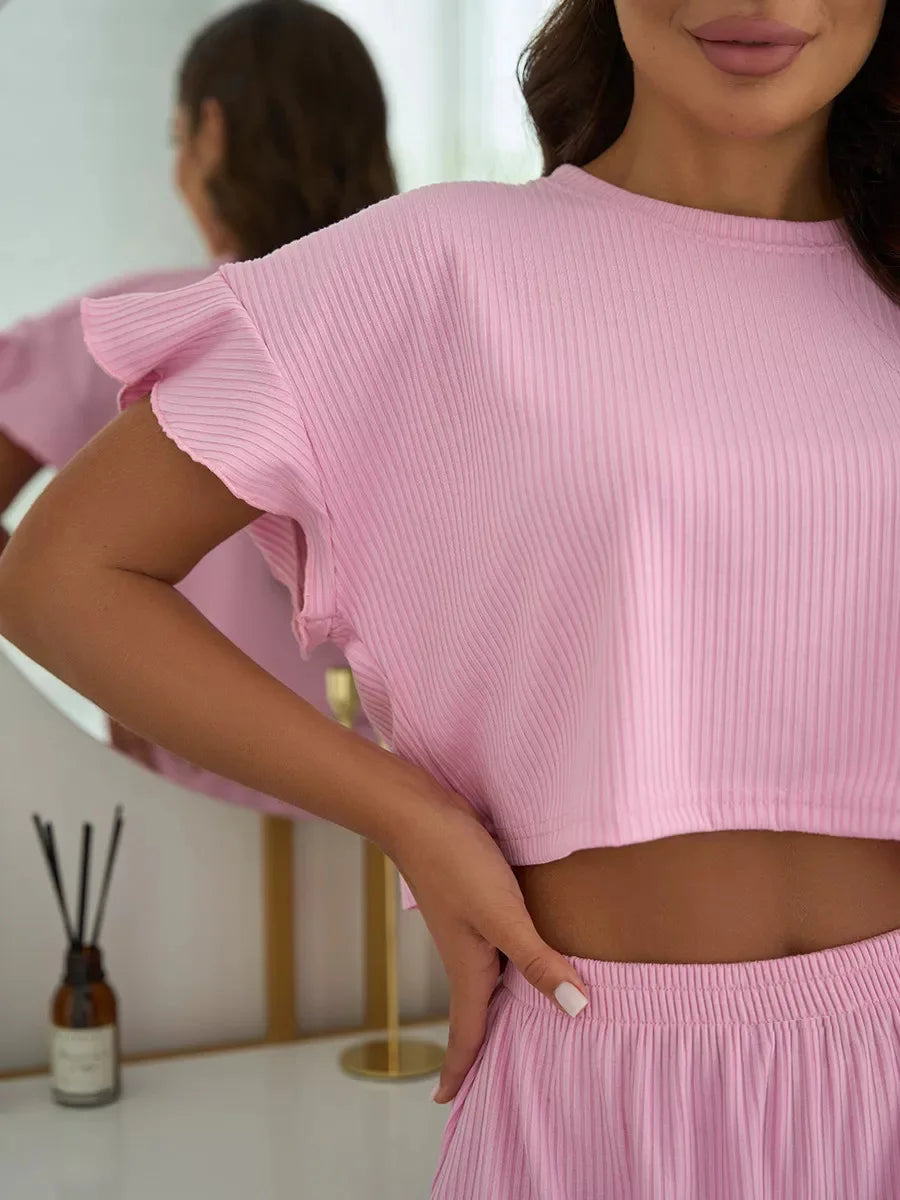 Loungewear - New In Matching Sets 2025 New Summer Women Loose Fashion Sports Two-Piece Set Caual Sets For Women 2 Pieces Elegant Women Sets