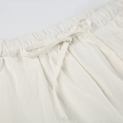 Pants - Sweetown Solid Loose Casual Boho Straight Leg Pants For Women Simple Lazy Comfortable Summer Vacation Trousers