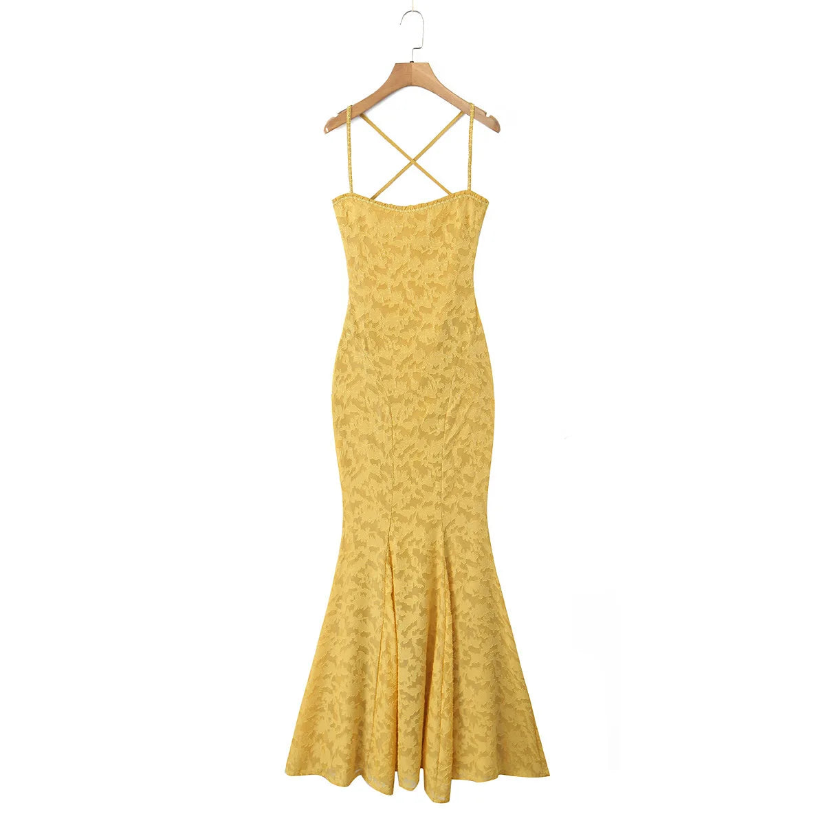 Elegant Dresses - Suninheart New Square Neck Backless Suspender Dress with Hip Wrap Sexy Slim Fit Fish Tail Long Retro Evening Dresses 2025