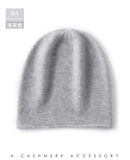 Hats - Unisex 100 Cashmere Hats Outdoor Casual Keep Warm Solid Color Cashmere Knitted Beanie Hat Women /Men Hedging Caps