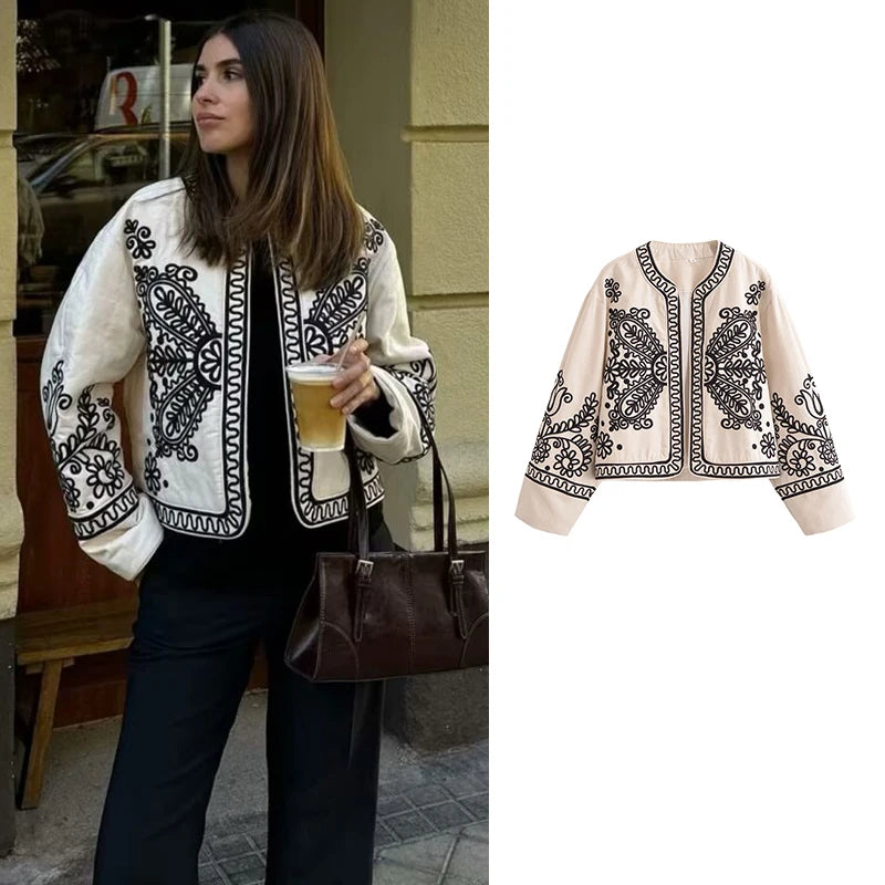 Jackets - Autumn New Jackets Women's 2024 New Chic Embroidery Elegant Young Women's Jacket Coat Fashion Street Joker Holiday Jacket