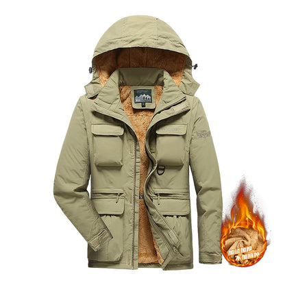 Men Coats - Detachable windproof sleeved hooded jacket suitable for outdoor activities men's casual waterproof multi pocket jacket vest
