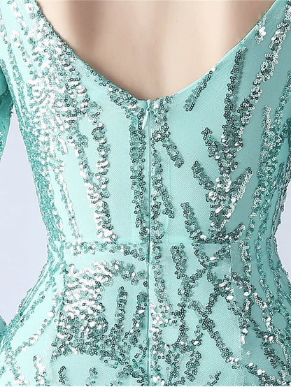 Sequin Dresses - Sexy backless maxi sequin summer dress women 2024 elegant luxury mesh wedding party dress long sleeve evening dresses vestidos