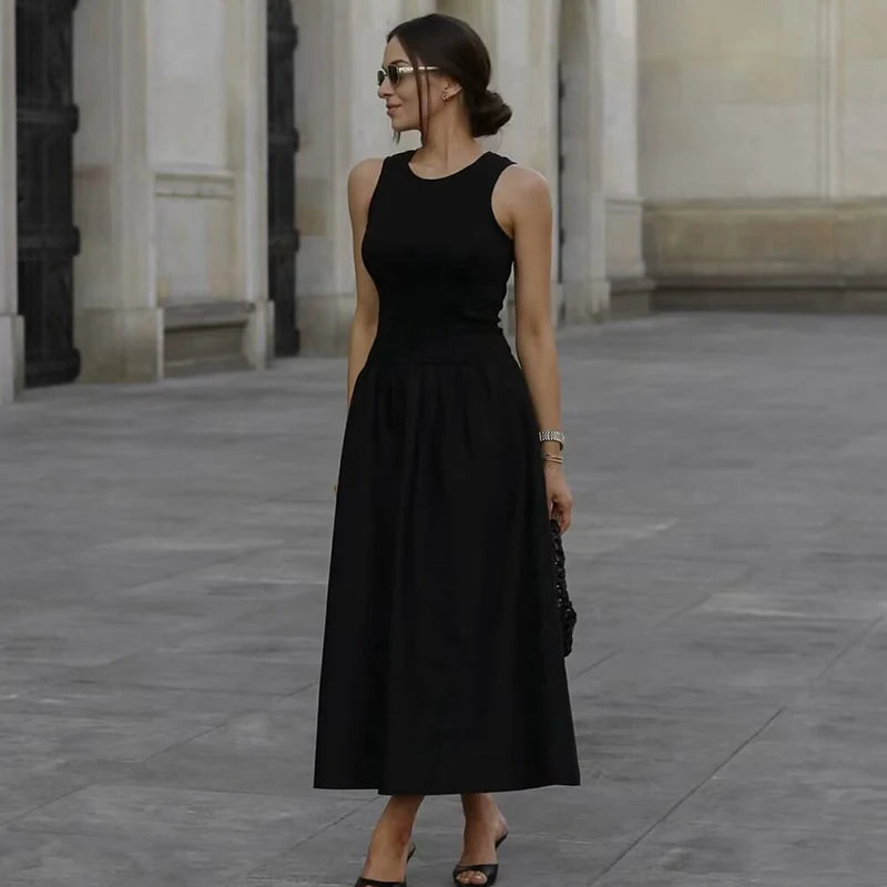 Maxi Dresses - Dresses Summer Women's 2024 New Chic Slim Simple Elegant Holiday Dress Street Women's Comfortable Youth Dress