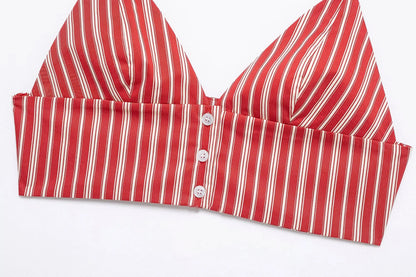 Skirts set - Sexy Club Chic Striped Women Suit Crew Neck Sleeveless Top Loose Long Straight Skirt Fashion 2025 Spring Summer Set
