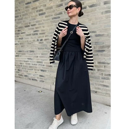 Maxi Dresses - Dresses Summer Women's 2024 New Chic Slim Simple Elegant Holiday Dress Street Women's Comfortable Youth Dress