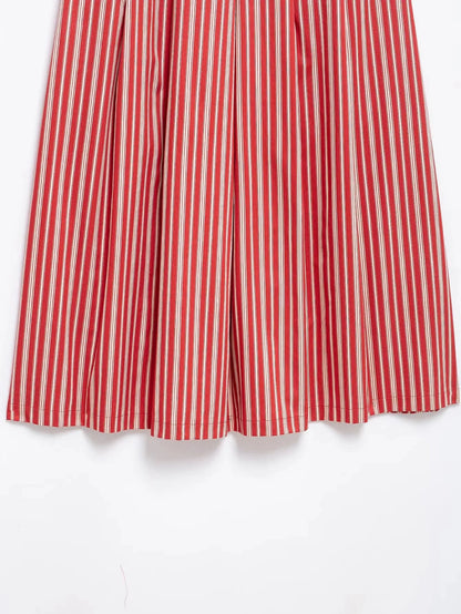 Skirts set - Sexy Club Chic Striped Women Suit Crew Neck Sleeveless Top Loose Long Straight Skirt Fashion 2025 Spring Summer Set