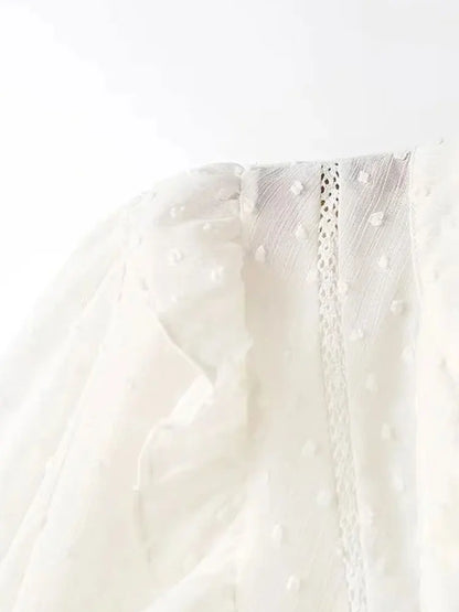 Blouses - 2025 Spring Summer Women French Fashion Chiffon Shirts Ruffle Design Single-breasted Vintage Blouses