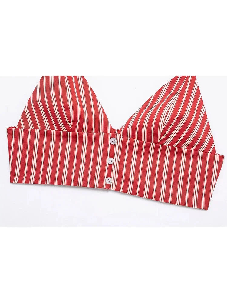 Skirts set - Sexy Club Chic Striped Women Suit Crew Neck Sleeveless Top Loose Long Straight Skirt Fashion 2025 Spring Summer Set