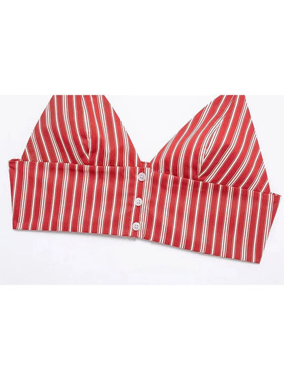Skirts set - Sexy Club Chic Striped Women Suit Crew Neck Sleeveless Top Loose Long Straight Skirt Fashion 2025 Spring Summer Set