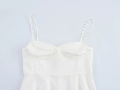 Camis - Fashion Sweet Whit Camisole For Women's Sexy Sleeveless Ruffle Slim Bra Solid Color Streetwear Y2k Women's Tops Camisole