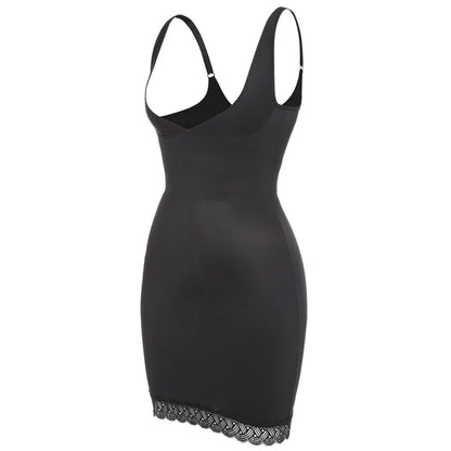 Shapers - Womens Full Slip Shapewear Dress Bodysuits Lingerie with Lace Firm Control Open Bust Waist Cinchers Body Shaper Dresses