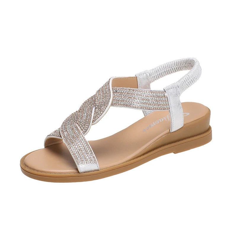 Sandals - Sparkling Roman Gladiator Sandals for Women