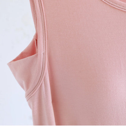 Pajamas - 2025 New Summer Women's Pajamas Set Sleeveless Short Pants Home Clothes Student Can Wear Out Sleepwear With Chest Cushion