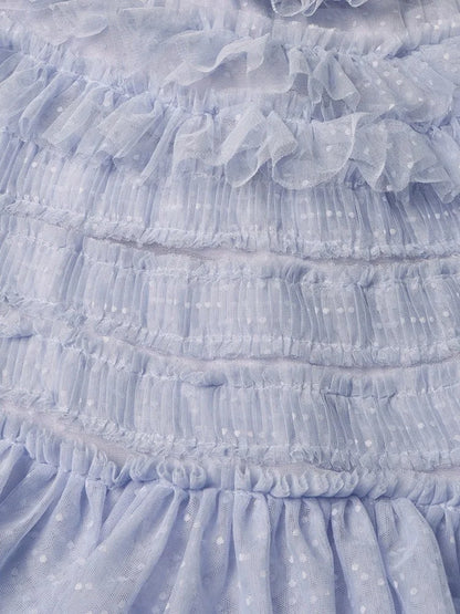 Elegant Dresses - Solid Dresses For Women O Neck Short Sleeve High Waist Spliced Folds Temperament Chic Dress Female Fashion Clothes