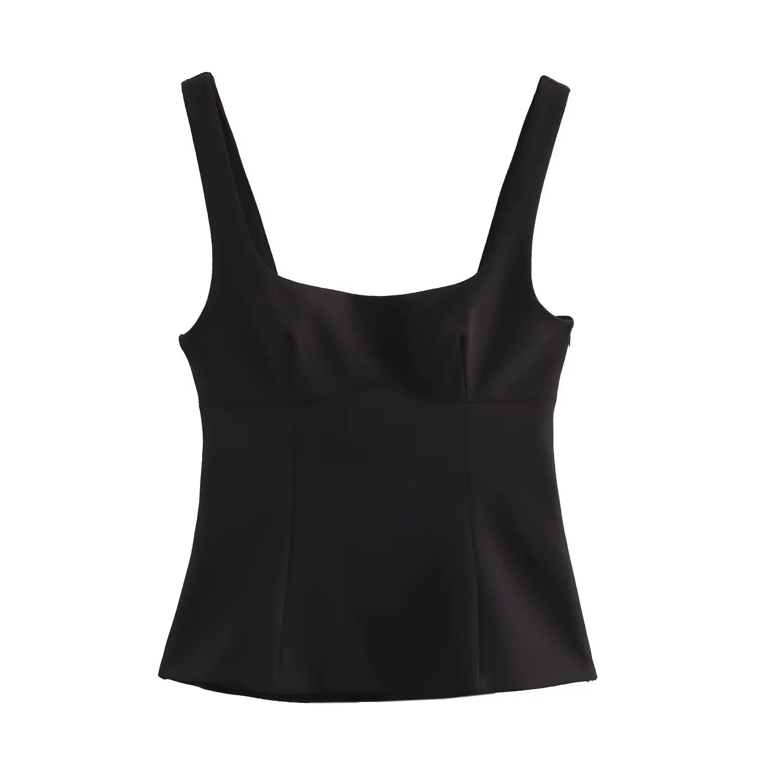 Blouses - Summer Women's Backless Bow Tops Sweet Square Neck Slim Tank Tops Solid Camisole Y2k Vests Short Top Woman Clothing
