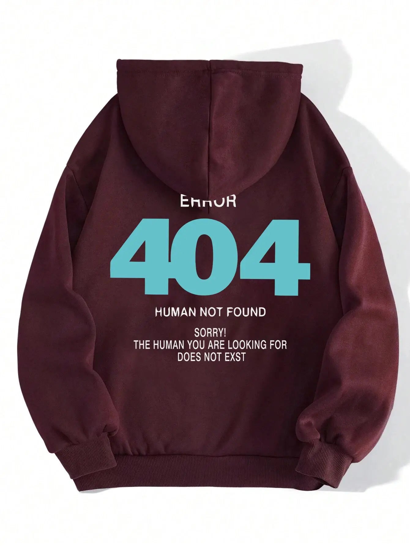 Hoodies - Women's Sweatshirts Error 404 Human Not Found sorry Prints Hoodies Fleece Long Sleeve Oversized Clothes Hip Hop Street Pullover