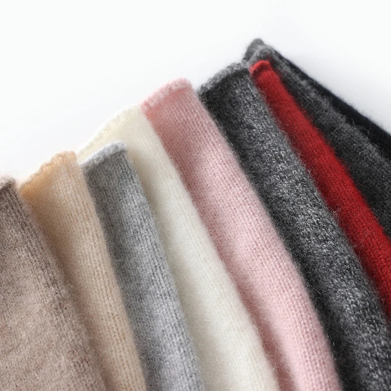 Hats - Unisex 100 Cashmere Hats Outdoor Casual Keep Warm Solid Color Cashmere Knitted Beanie Hat Women /Men Hedging Caps
