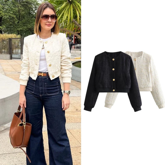 Crop Jackets - Autumn New Jacket 2024 Women's Coat Jacket Fashion Warm Street Short Coat Chic Joker Youth Jackets