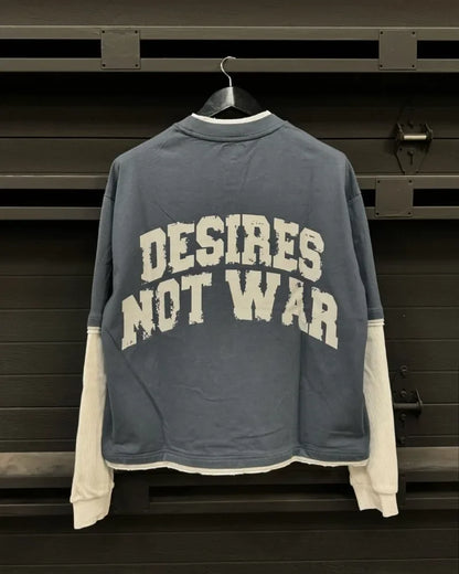 Men Pullovers - Street Fashion New Letter Printed Cotton Round Neck Long Sleeve T-shirt Men Y2k Trendy Brand Casual Loose Oversized Top Women