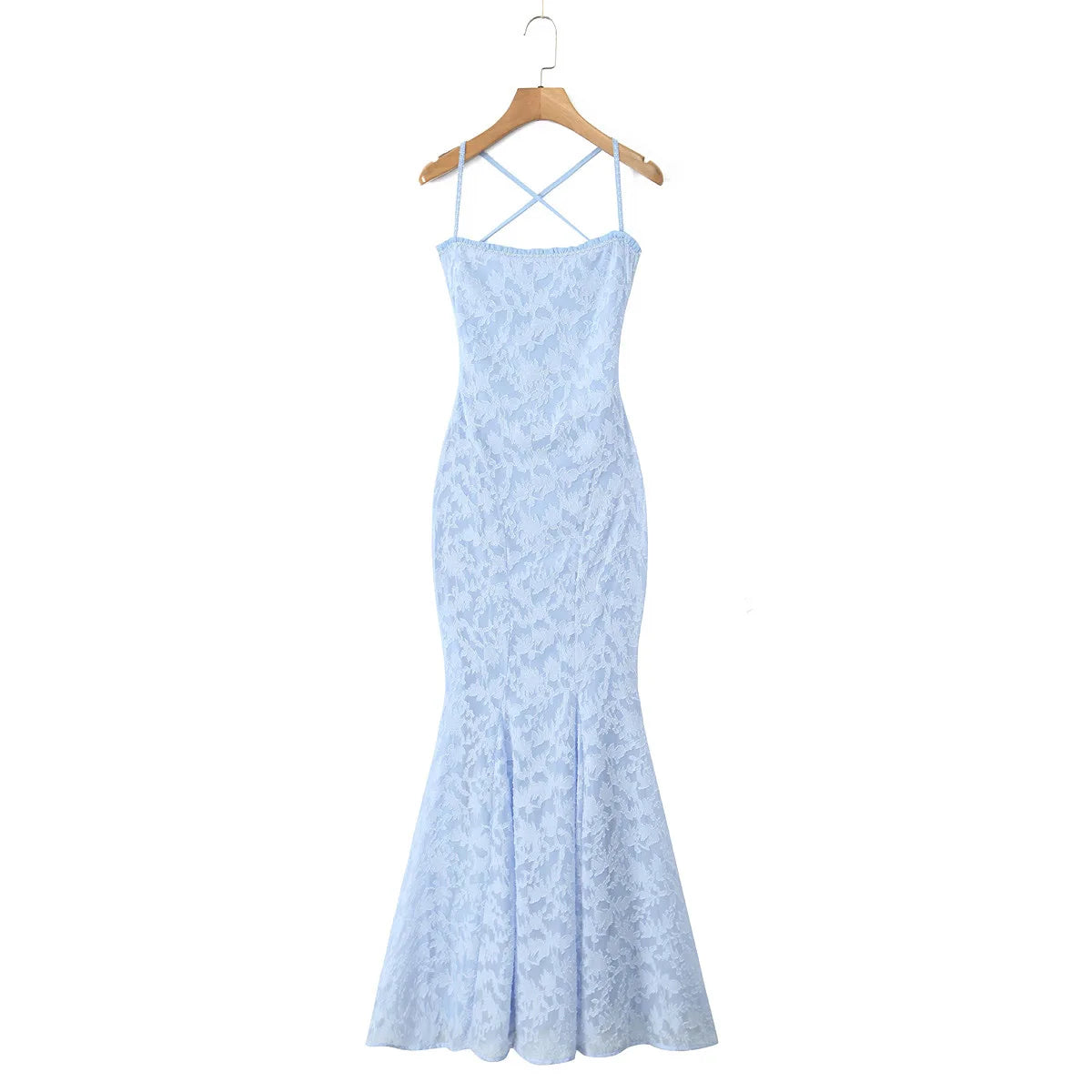 Elegant Dresses - Suninheart New Square Neck Backless Suspender Dress with Hip Wrap Sexy Slim Fit Fish Tail Long Retro Evening Dresses 2025