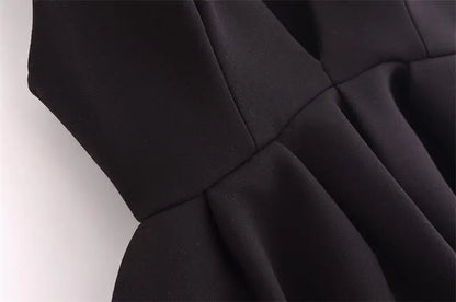 Peplum Tops - Elegant Women's Tops Tank Autumn 2024 Chic V-neck Party Tank Tops Women's Street Fashion Youth Joker Tops