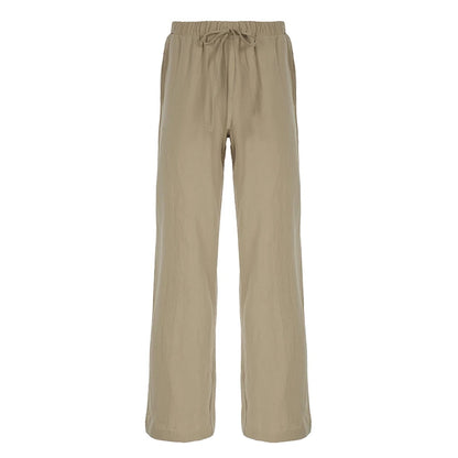 Pants - Sweetown Solid Loose Casual Boho Straight Leg Pants For Women Simple Lazy Comfortable Summer Vacation Trousers