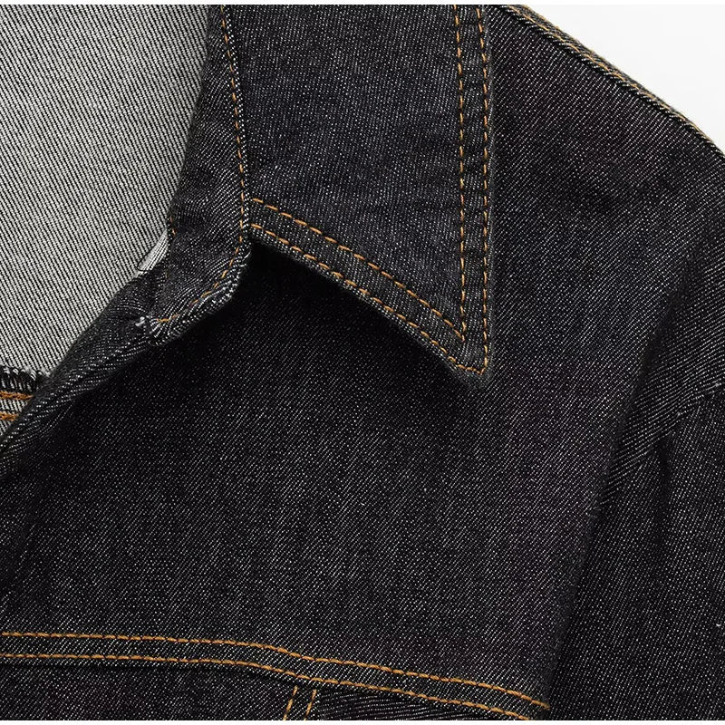 Pants Set - Denim Pants Set Women Lapel Long Sleeve Single Breasted Slim Jacket Zippers Straight Jeans Trousers 2025 Spring Lady Streetwear