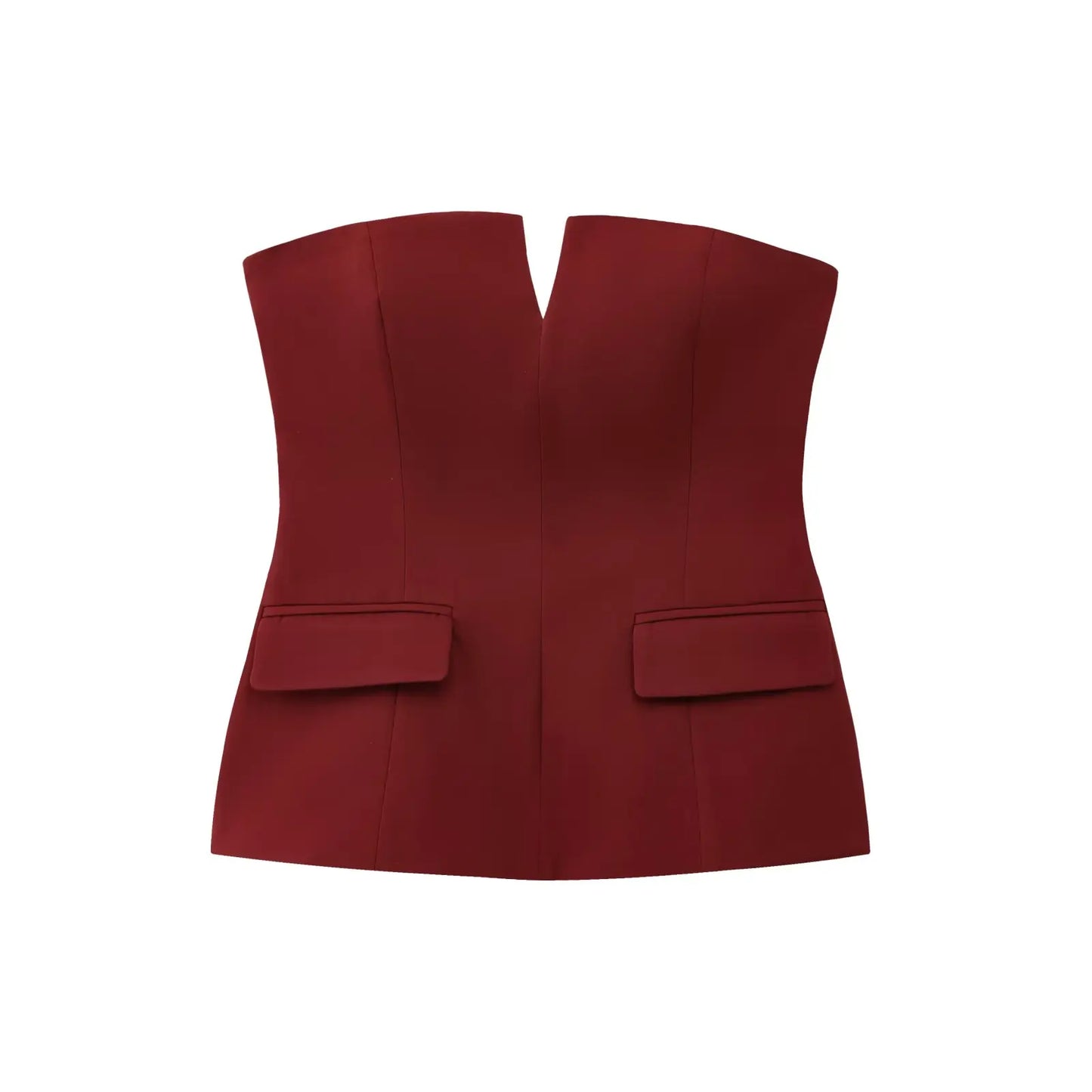 Strapless Tops - Spring Summer Women Strapless Crop 2025 Tops Basic Sleeveless Office Lady Tops Trend Street Classic Solid Tube Tops