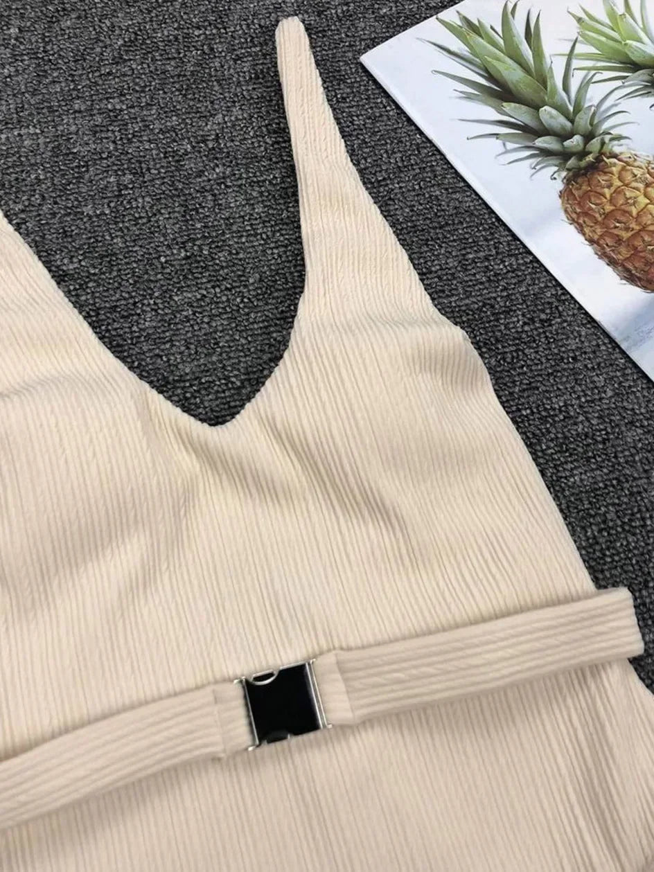 Swimwear - One Piece Swimsuit Women Swimwear Sexy White 2025 V Neck Bathing Suit Bodysuit Swimming Suits for Swimwear Beach Wear Monokini