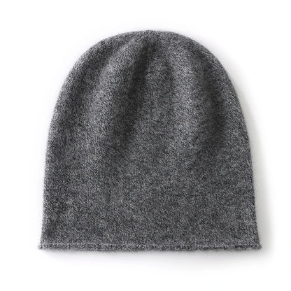 Hats - Unisex 100 Cashmere Hats Outdoor Casual Keep Warm Solid Color Cashmere Knitted Beanie Hat Women /Men Hedging Caps