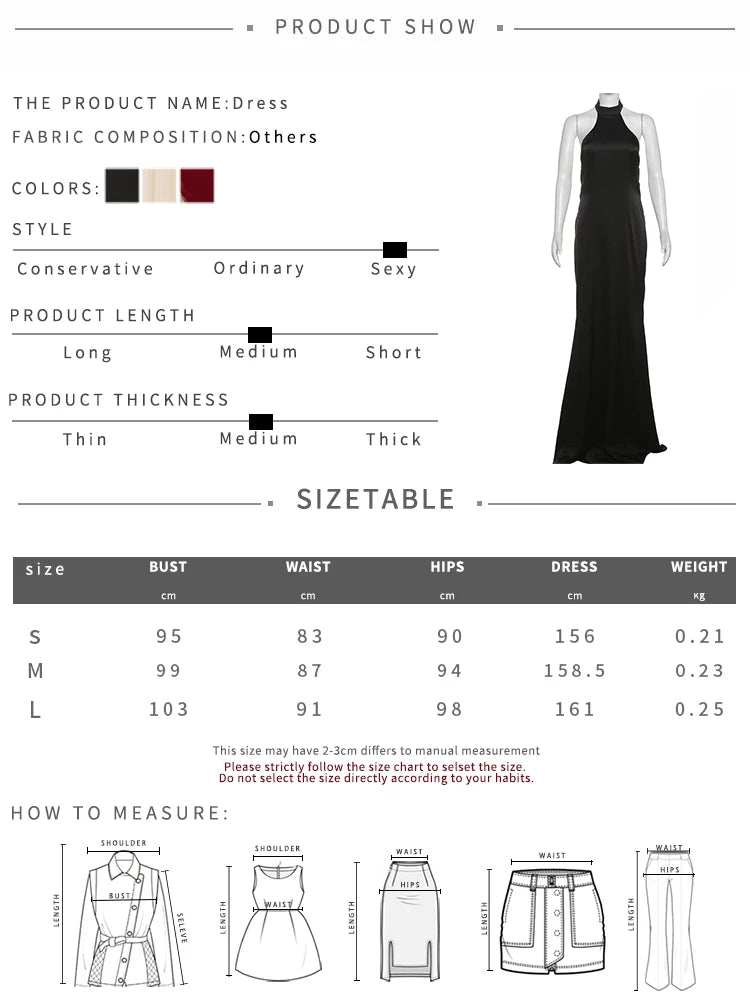 Elegant Dresses - Halter Dress Women Smooth Backless Satin Silky Summer Trend Birthday Banquet Party Elegant Sleeveless Skinny Maxi Bodycon
