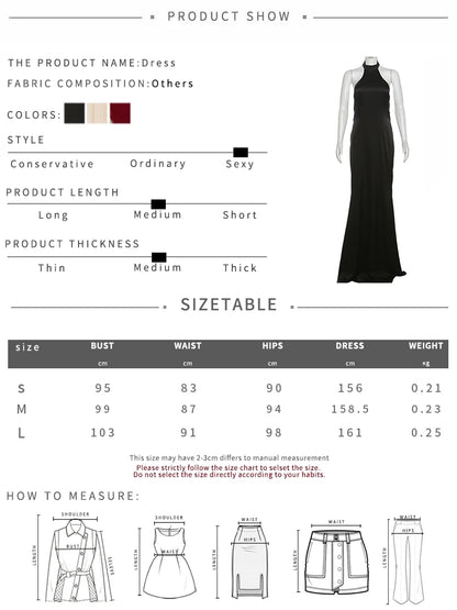 Elegant Dresses - Halter Dress Women Smooth Backless Satin Silky Summer Trend Birthday Banquet Party Elegant Sleeveless Skinny Maxi Bodycon