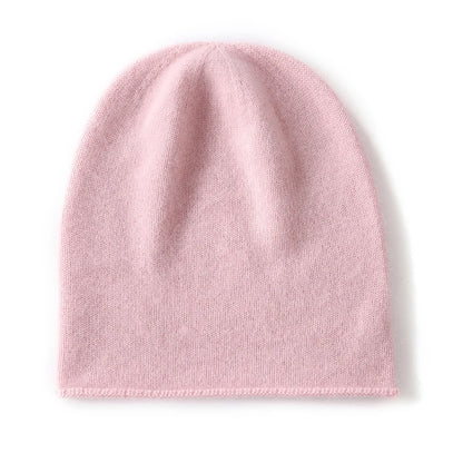 Hats - Unisex 100 Cashmere Hats Outdoor Casual Keep Warm Solid Color Cashmere Knitted Beanie Hat Women /Men Hedging Caps